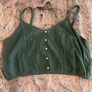 American Eagle green crop top